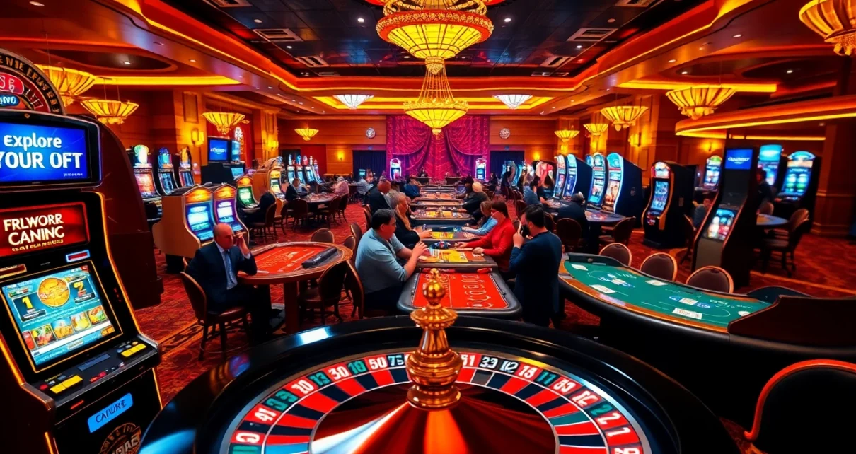 Experience the thrill of high-stakes gambling at https://new88seotop.com/ with players enjoying poker and blackjack tables.